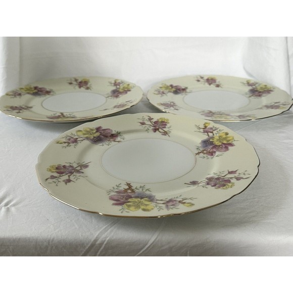 3 Apple Blossom (Cream Background) by BLACK KNIGHT Dinner Plate Made in Germany - Picture 5 of 9